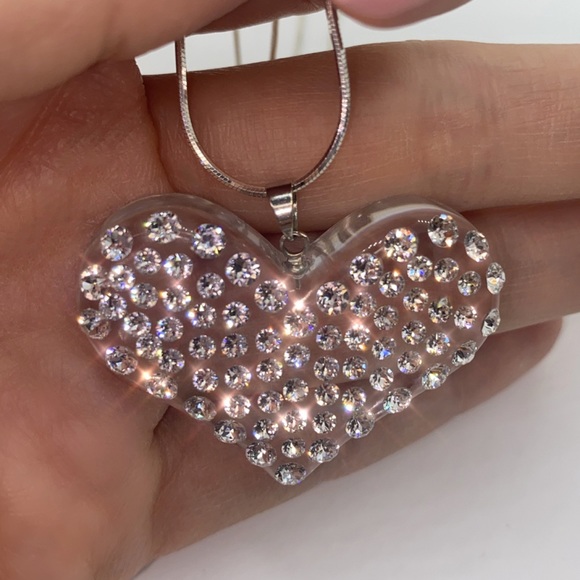 Acrylic Crystal Necklace Embellished With Genuine “European Crystals” - Picture 8 of 11